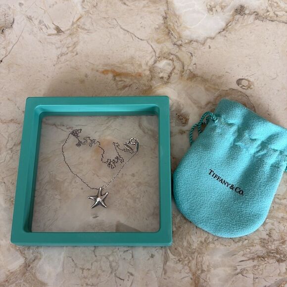 Tiffany & Co. Elsa Peretti Starfish Diamond Sterling Silver Necklace - Picture 15 of 15